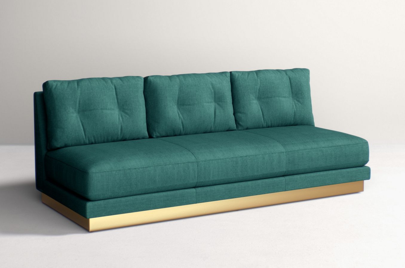 armless sofa