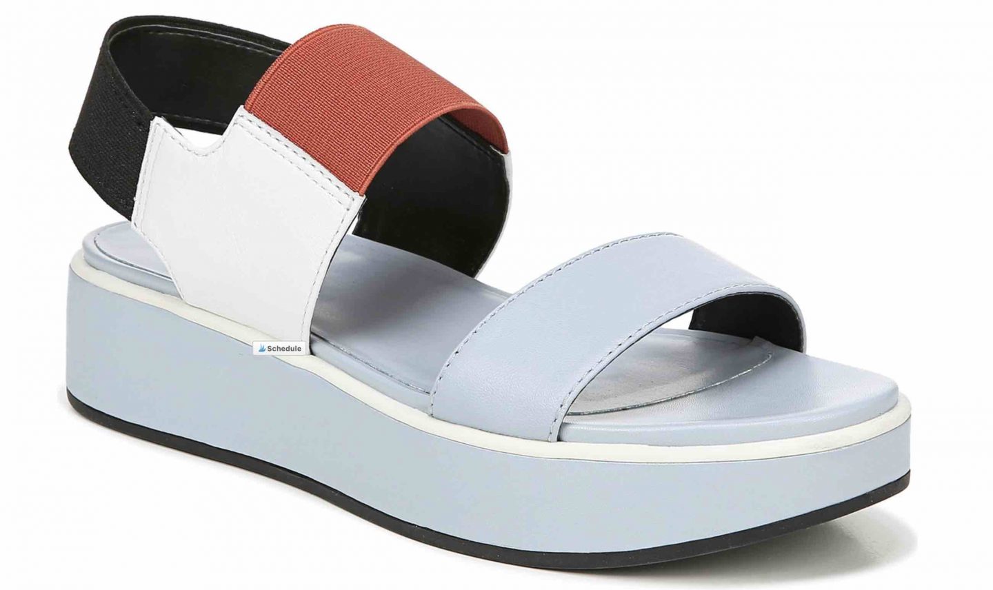 Naturalizer red white blue platform sandals